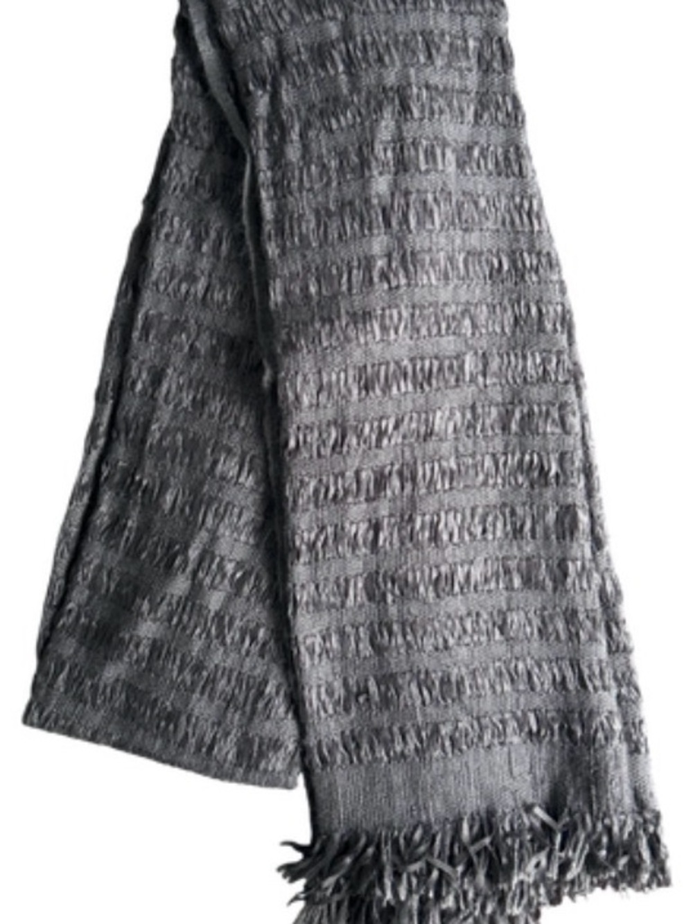 Marlowe Gray Knit Fringe Scarf - Women Accessories Scarves & Wraps